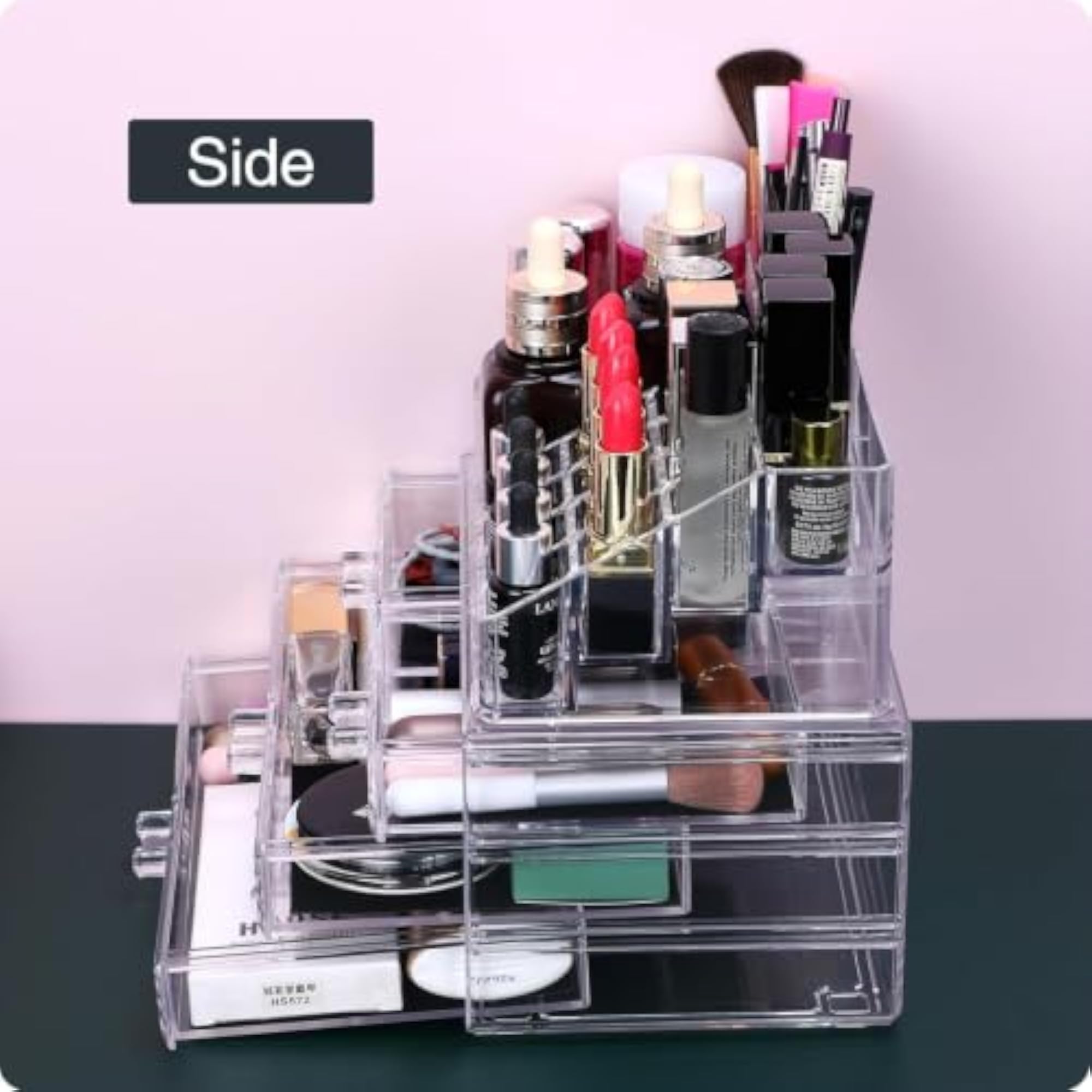 Acrylic Makeup Organizer Countertop with 4 Drawers