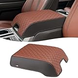 KBH Center Console Armrest Cover for 2015-2020 Ford F150, 2017-2022 F250-F550, 2018-2024 Expedition, Bucket Seat, PU Leather Cushion Pad, Anti-Scratch (Not for Other Years)