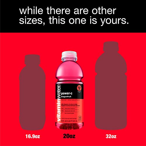 Vitaminwater Power-C Electrolyte Enhanced Water W/ Vitamins, Dragonfruit Drinks, 20 Fl Oz, 12 Pack #TOP3