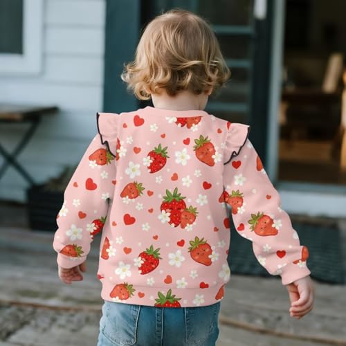DISNIMO Sweatshirt for Toddler Pullover Girls Fall Clothes Crewneck Sweatshirts Kids Long Sleeve Shirts Ruffle Pullover4