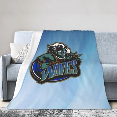 Pepperdine Waves University Ultra-Soft Micro Fleece Blanket Soft Comfortable Flannel Blanket