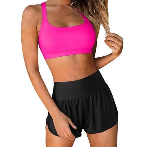 Tankini élégant à coupe confortable rose XXL pour sublimer vos formes