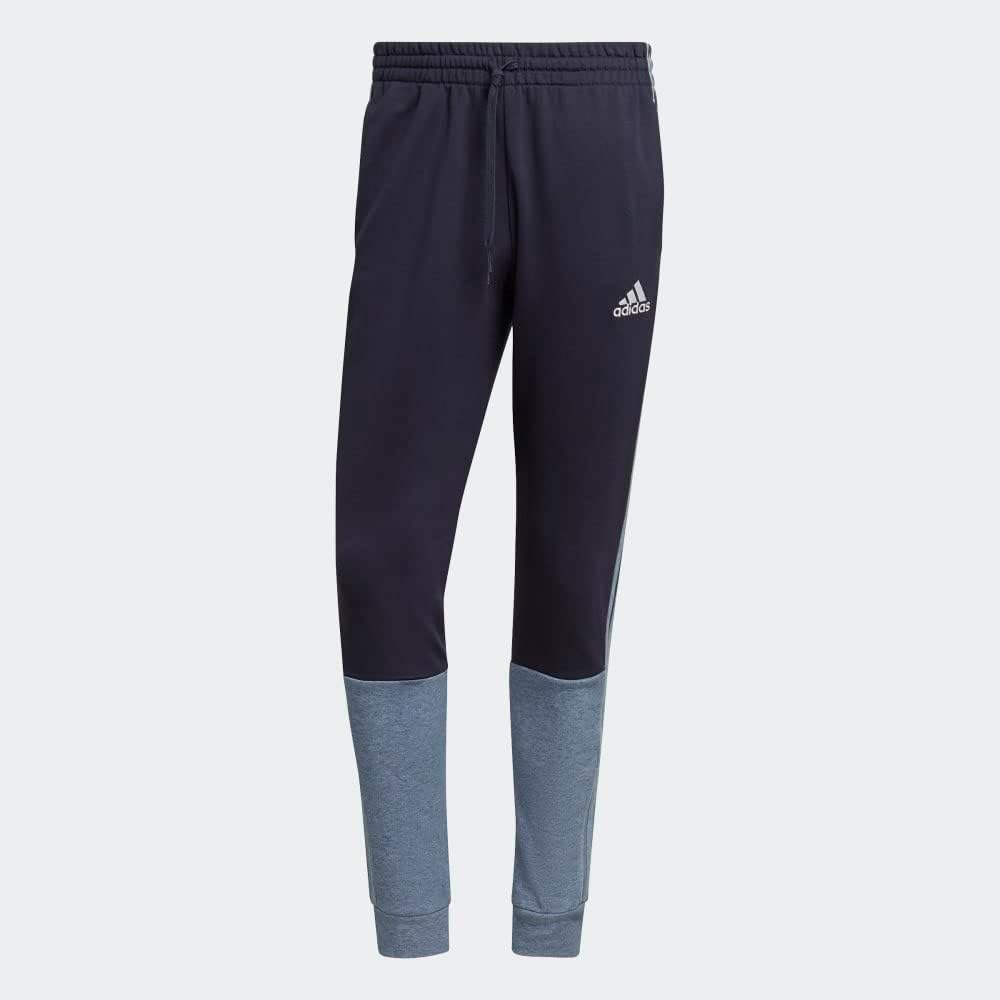 Adidas Men's Essentials Melange French Terry Pants, Legend Ink/Legend Ink Metallic - Image 4
