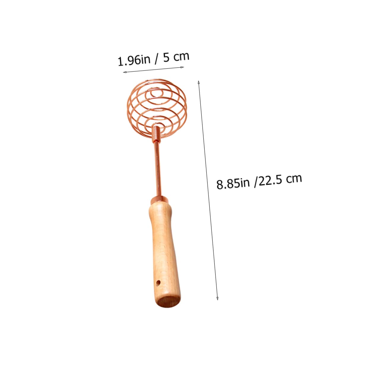 ABOOFAN Rose Gold Wooden Handle Eggbeater Whisks Cooking Manual Eggbeater Egg Tool