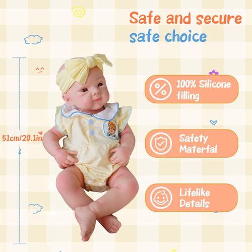 Muñeca Reborn de Silicona Realista para Niños 3+ miniatura 5