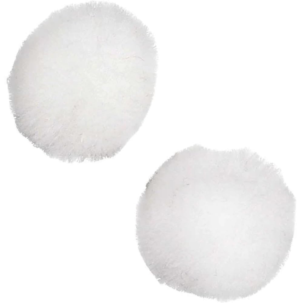 Artemio Pompon Decorativi Bianchi – 4 Cm – Confezione Da 6 Pezzi In Sintetico Per Hobby Creativi E Lavoretti Fai Da Te