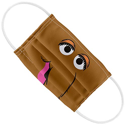 Popfunk Sesame Street Kids Snuffleupagus Face 1-Ply Reusable Face Mask Covering with Adjustable Nose Wire