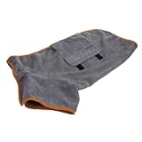 BESPORTBLE Absorbent PET Bathrobe for Dogs and Cats Waterproof PET Bath Towel Wrap Quick-Dry Grooming Cape Hood
