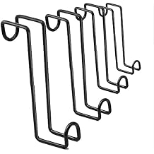 8 Inch Tack Hook,Heavy Duty Metal Over Rail Tack Hooks Stall Hooks for Hanging Horse Bridles Halters and Buckets,4Pcs