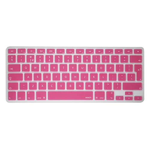MiNGFi Englisch QWERTY 2008-2017 MacBook Tastaturschutz, EU/ISO, Pink