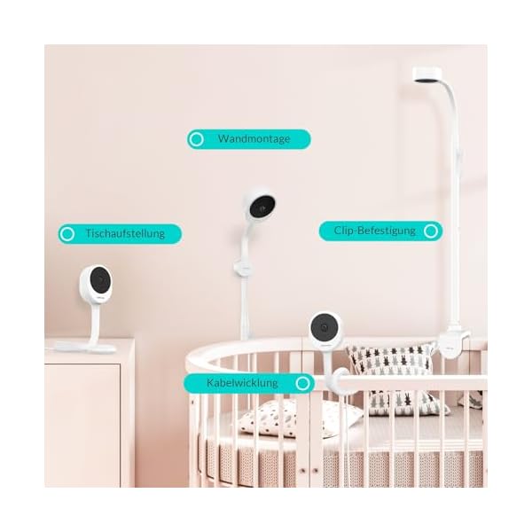 NETVUE 5 Zoll Babyphone mit Kamera, 1080P Baby Monitor mit Gegensprechen und VOX-Modus – Bild 9