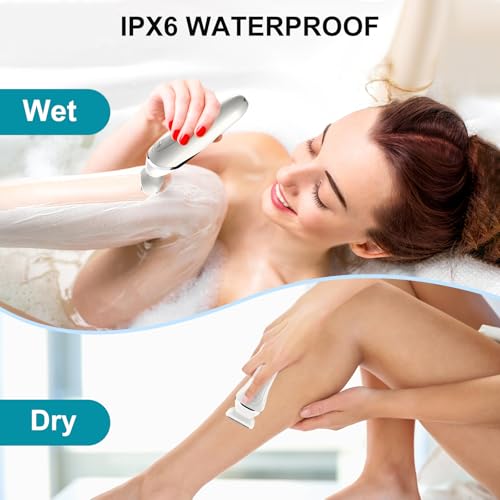 Image of Electric Bikini Epilator for Women, 5 in 1 Hair Removal for Face, Chin, Arm, Leg, Armpit, Bikini Trimmer, IPX6 Waterproof, USB Rechargeable, Wet & Dry Lady Shaver,2 Speeds & 5 Cutter Heads