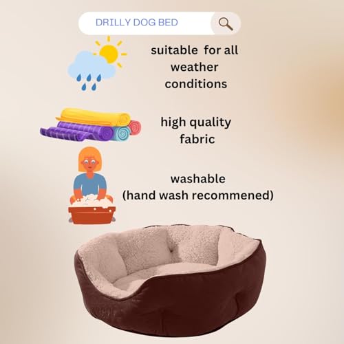 Image of DRILLY Premium Fur Washable Dog /cat Bed with Blanket for Small |Medium | Large | Extra Large | XXL |XXXL |4XL Size Dogs | Cats | Puppy |pet | Rabbit | Persian cat | Indoor cat (4XL)