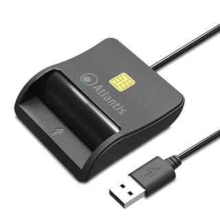 Atlantis Lettore Smart Card Reader per tessera sanitaria, CNS, carta nazionale dei servizi ed ATe della PA, attivazione spid, firma digitale, per Pc e Notebook, porta USB. Cod. P005-SMARTCR-U