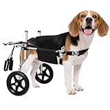 Hunderollstuhl für Hinterbeine – Verstellbarer Hinterlauf-Rollwagen für mittelgroße bis große Hunde, Leichter Aluminiumrahmen, geländetaugliche Räder, Mobilitätshilfe bei IVDD & Arthritis (M)