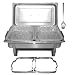 TigerChef Chafing Dish Buffet Set - Chaffing Dishes Stainless Steel - Chafers and Buffet Warmer Set with Disposable Half Size Pans, Slotted Spoon and Folding Frame- Food Warmers for Parties Buffets