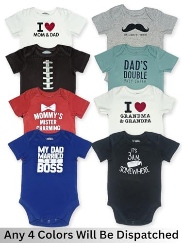 Image of TuddyBuddy 100% Cotton Multi Color Romper /Bodysuit /Onesies for Baby Boys & Baby Girls