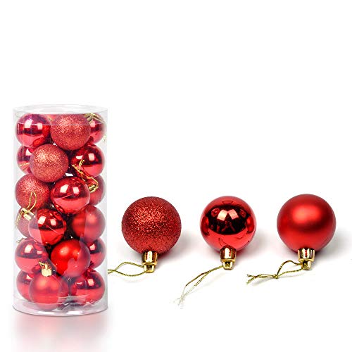 Battnot Weihnachtskugeln 24 Stücke 30mm Christbaumkugeln Set...
