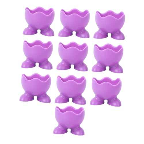 TOBBOMEY 10 Piezas Tazas de Silicona para Huevos con Soporte Estable Herramienta de Cocina Multifuncional para Cocción Fácil y Divertida para Microondas y Hervidor de Huevos