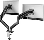 ErGear Double Moniteur, deux bras pour des écrans de 17"-32", Max 22 Chacun d'eux, VESA 75/100mm, Hauteur réglable, 180° Étourne-toi, Tilt, 360° Rotation, acier solide pour usage bureautique