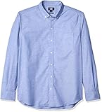 Cutter & Buck Men's Epic Easy Care Stretch Oxford Stripe Button Down Shirt Shirt, French Blue, 4X Big