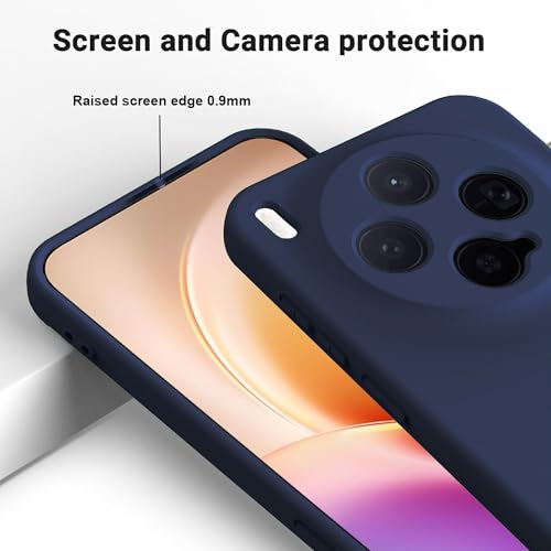 Image of FIRST MART Matte Silicone Back Cover for Vivo X300 - Blue