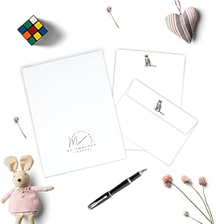Me Loovely Tabby Cat Letter Writing Paper and Envelopes Set A5 Size Papers Stationery Supplies for Writing Letters (Pack of 10 Letters and 10 Envelopes with Gift Envelope)