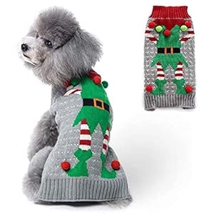 PETCARE Christmas Pet Dog Sweater Holiday Classic ugly Apparel Jumper For Small Medium Dogs,Cartoon Winter Warm Puppy Cat Dog Clothes Knitwear