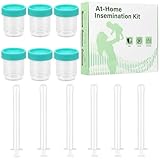 at-Home Insemination Set, Disposable Sterile, FDA Material Qualification, Extra-Length Design Artificial Insemination Set for Women, 6 Applicators + 6 Collection Cups