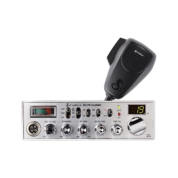 Cobra 29 LTD Classic AM/FM Professional CB Radio – Easy to Operate, Emergency Radio, Instant Channel 9, 4-Watt Output, Full 40 Channels, Adjustable Receiver and SWR Calibration, Black