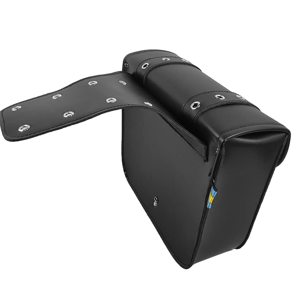 Sacoche de Selle de Moto Grand Volume en Cuir Noir imperméable et crème Solaire, Sac de Cavalier de croiseur modifié, Sac Universel
