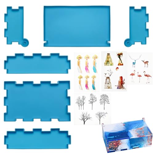 NA Yayatty Jewelry Box Molde de resina epoxi para manualidades, decoración del hogar