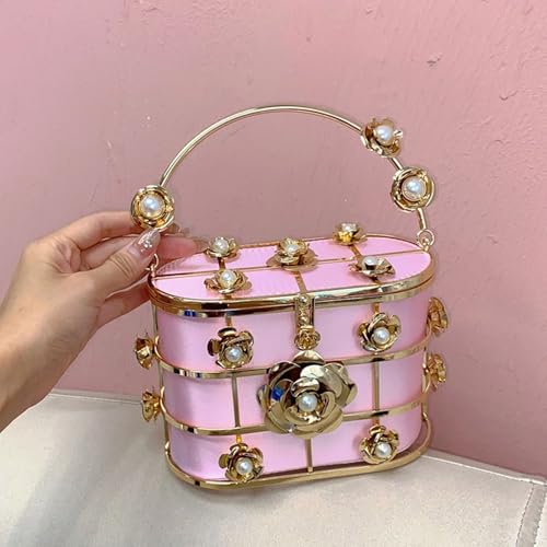 Sac seau de soirée chic pour mariage avec perles fleurs - 6