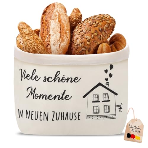 VIBINHO Bread Basket, Many Beautiful Moments in the New Home, Gifts for Moving into the New House, Bread Basket, Fabric Housewarming Gift, Bread Bag, Gift Idea for Housewarming, Topping-Out Gift