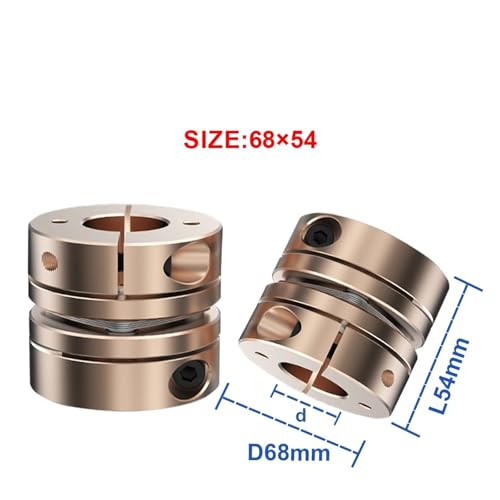 Couplage flexible CNC D68 L54 à diaphragme pour arbre moteur 12 à 35mm