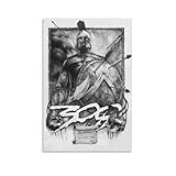 SOONIER Impression sur toile représentant 300 tatouages spartiates - Décoration murale moderne - 30 x 45 cm