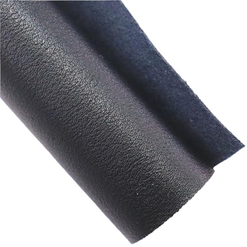 Tissu cuir rouleau faux cuir synthétique noir 30x134cm motif litchi croisé pour couture sacs