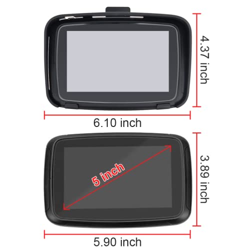 Iying Wireless Carplay Wireless Android Auto Touchscreen For Motorcycle, Waterproof 5 Inch Touch Screen Device Gps Navigation Via Carplay/Android Auto For Motorbike, Dual Bluetooth #TOP6