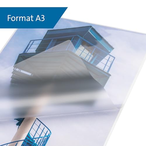 Dahle Laminierfolien A3, 250 Micron (2x125) - 100 Stück - Hochwertiger Schutz für wichtige Unterlagen und Fotos, Glänzend
