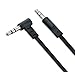 4ft Auxiliary Audio Cable 3.5mm Stereo Jack Cable Male to Male AUX Tangle Free Flat Wire 90 Degree Right Angle Cord