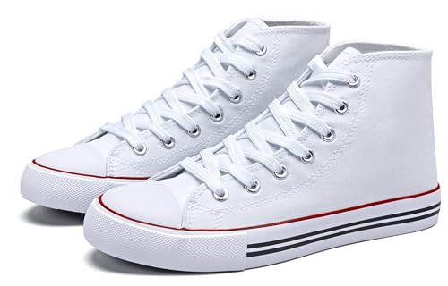 Kid's High Top Sneakers Classic High Tops Canvas Shoes for Girls and Boys, Lace up Tennis Shoes Fashion Canvas Sneakers Casual Shoes for Walking3