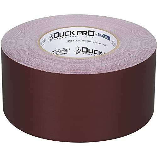 Image of Duck Pro by Shurtape Professional Grade, Industrial Colored Cloth Duct Tape for Industrial Color-Coding, HVAC and Automotive, 72mm x 60yd, 10.0 mil, Burgundy, 1 Roll (105504)
