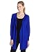 Colour Works Women's Long Sleeve Hoodie Cardigan, Royal Blue, Large
