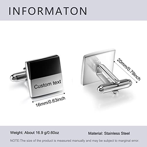 Mancuernillas personalizadas para hombre con grabado miniatura 2