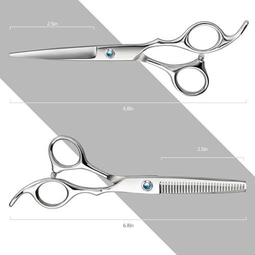 Friseur-Set, Haarscheren-Mischscheren-Set, Fcysy Professionelle Schere zum Haareschneiden, Friseurschere, Haarschneideschere für Frauen, Männer und Kinder