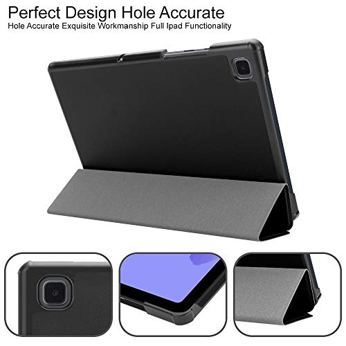 iCatchy For Samsung Galaxy Tab A7 Case, Ultra Thin with Stand Function Slim Leather Smart Protective Cover compatible with Samsung Galaxy Tab A7 (10.4'') 2020 Tablet Case (Black) - Image 3