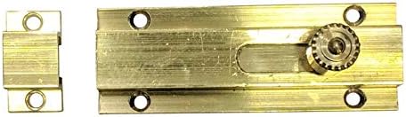 Adonai Hardware Ahava Brass Latch Surface Bolt - 3", Natural Unlacquered (Supplied as 2 Pieces per Pack)