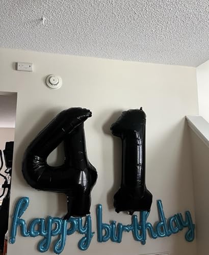 Image of 40 Inch Black Number 4 Balloon, 4th Birthday Decoration Boys Girls