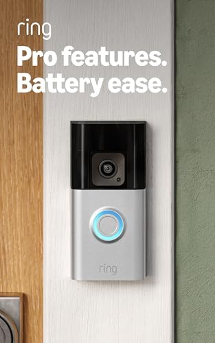 Ring Battery Doorbell Pro, Two-Way Talk with Audio+, 3D Motion Detection, and 1536p HD+ Head-to-Toe Video