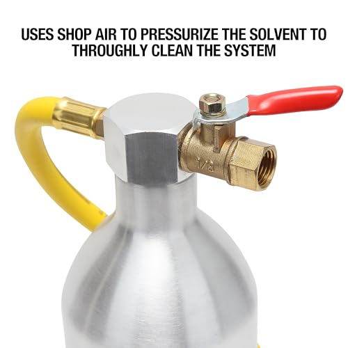 OEMTOOLS 24515 AC System Flush Kit for R134, R12, R22, R410, and R404, Cleaning The Air Conditioner with Pressurized Air and Flush Solvent, No Spray-Back, Multicolor - Thumbnail 4